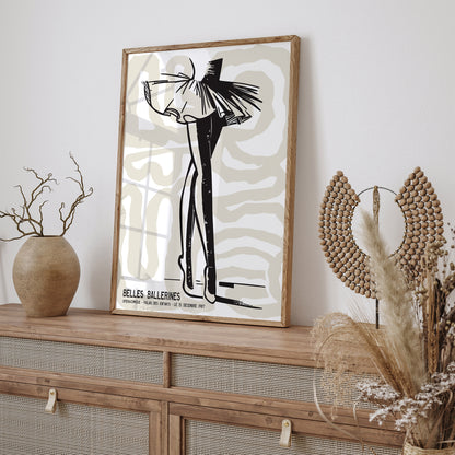 1987 Paris Ballet - Beige Wall Art Poster