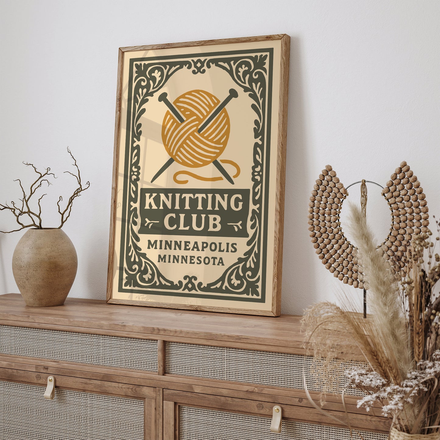 Knitting Club, Minneapolis Minnesota Print