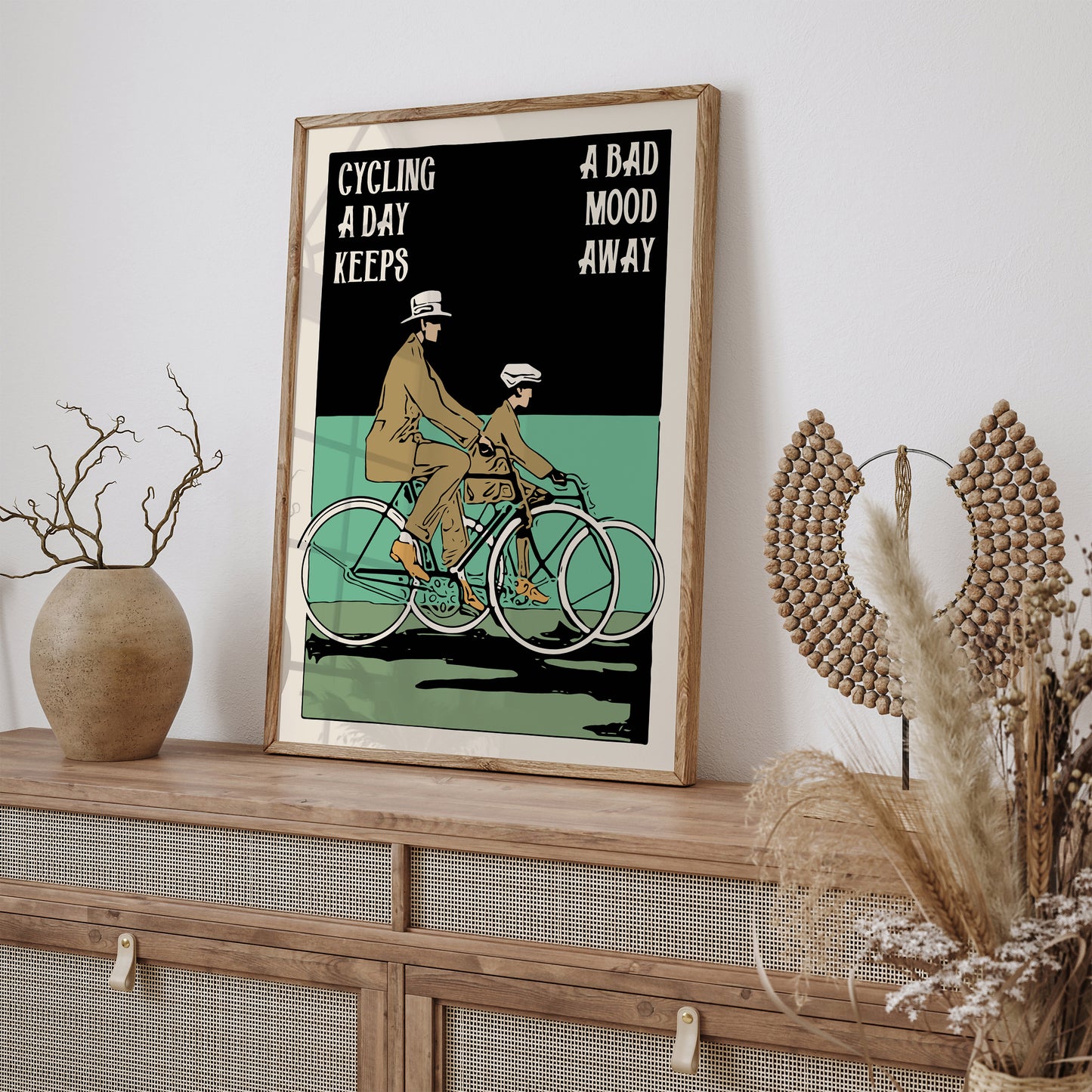 Motivational Cycling Retro Poster