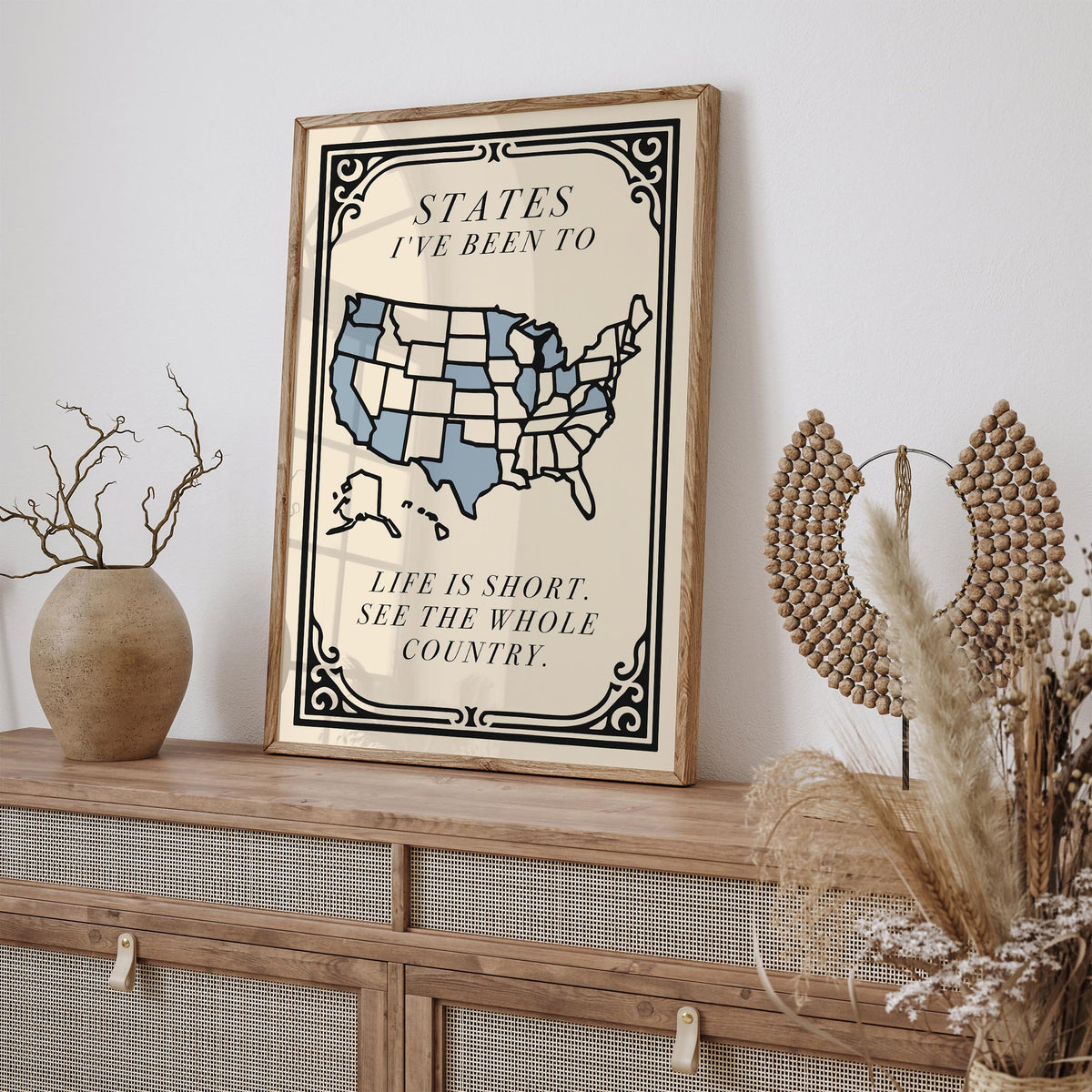 Life Is Short See The Whole Country Travel Poster