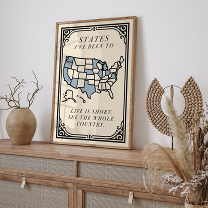 Life Is Short See The Whole Country Travel Poster