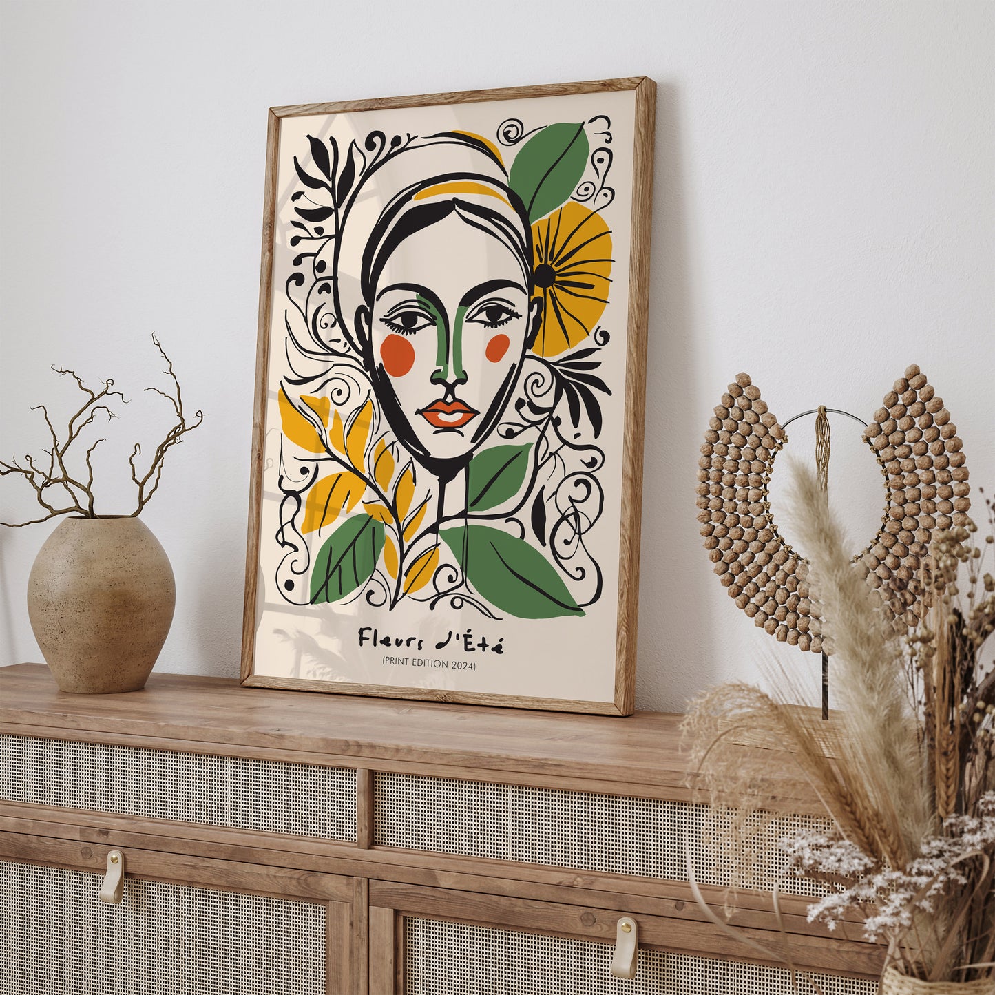 Woman in Flowers Wall Art