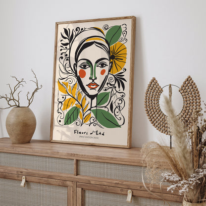 Woman in Flowers Wall Art