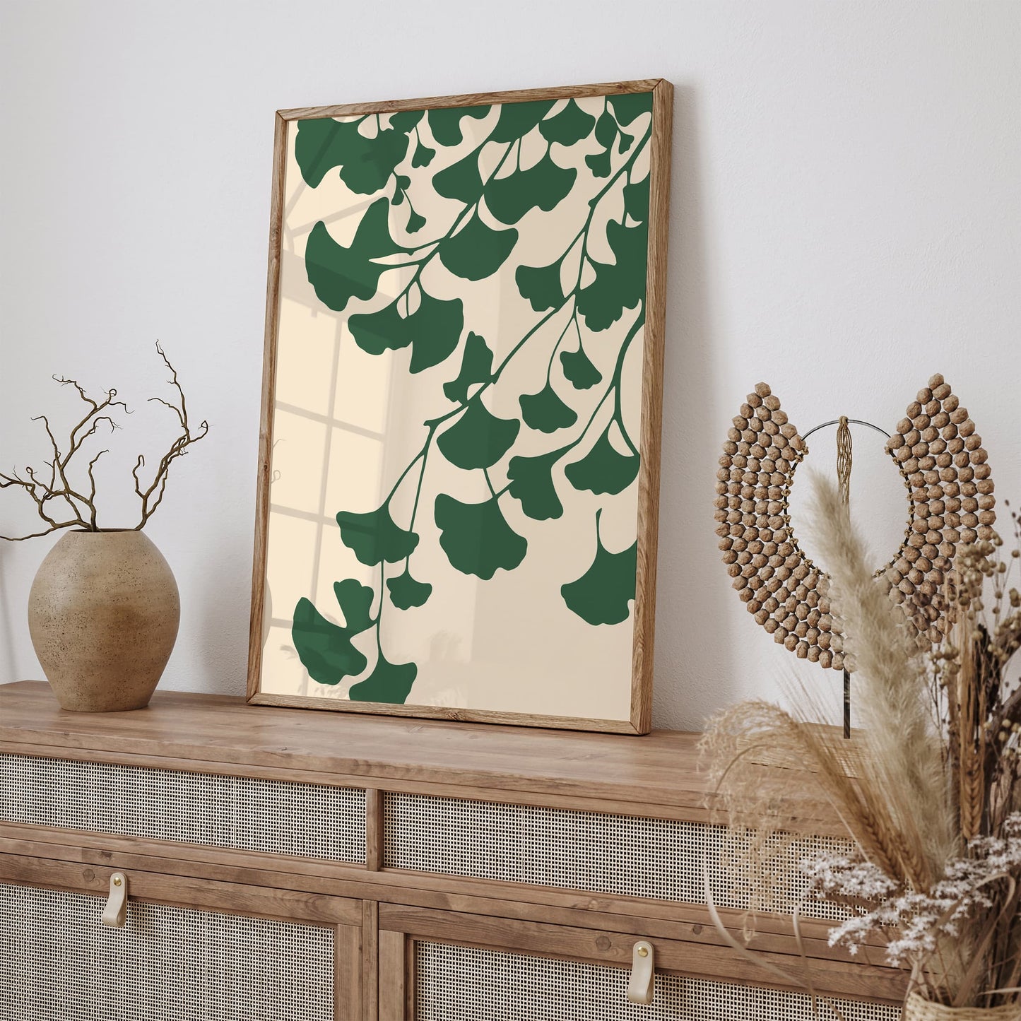 Gingko Bilboa Art Print - Green Nature Poster
