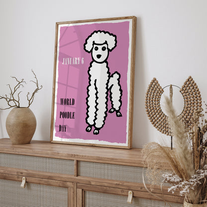 World Poodle Day Quirky Wall Art Print