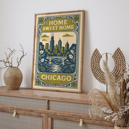 Chicago Home Sweet Home Poster