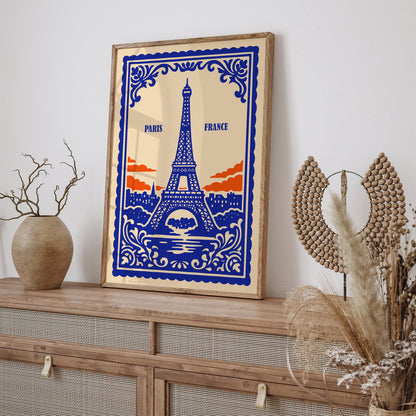 Paris France Eiffel Tower Poster