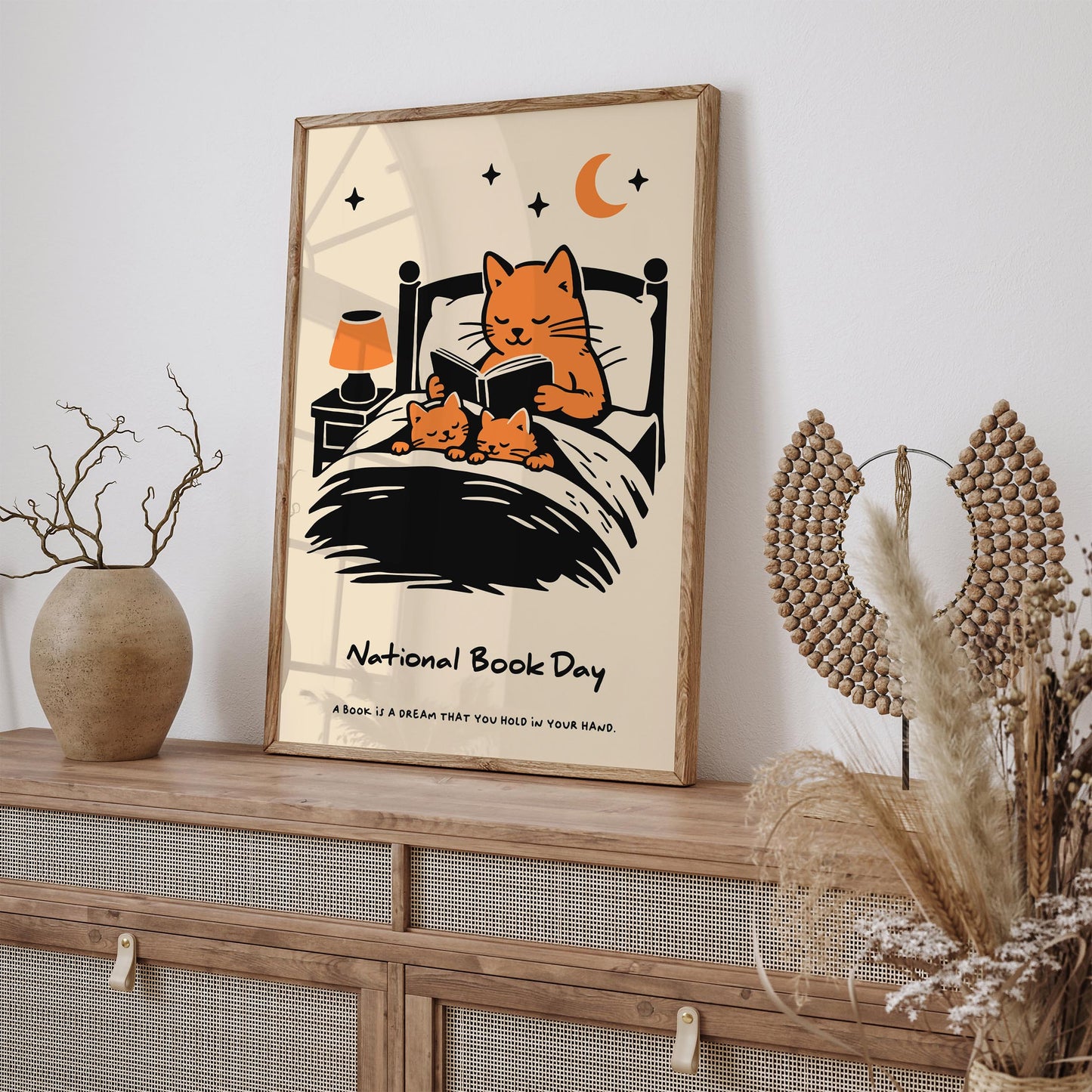 National Book Day Poster -  Book Lover Wall Art