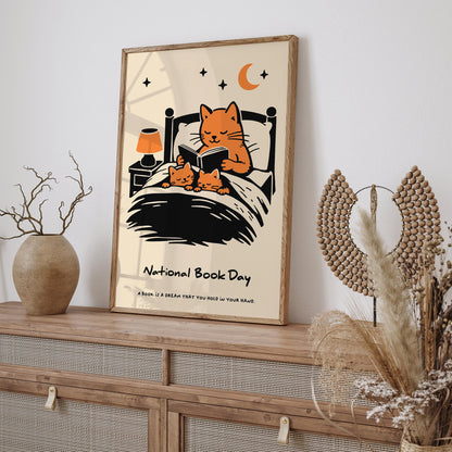 National Book Day Poster -  Book Lover Wall Art