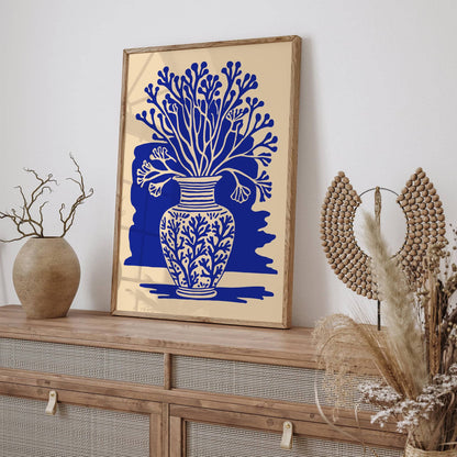Nautical Home Decor Blue Coral Reefs Poster
