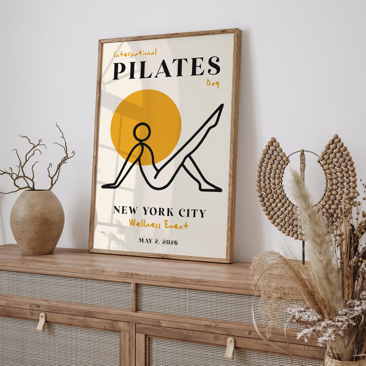 International Pilates Day NYC Art Poster
