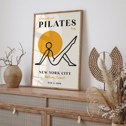 International Pilates Day NYC Art Poster