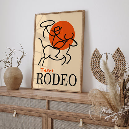Texas Rodeo Wall Art Print