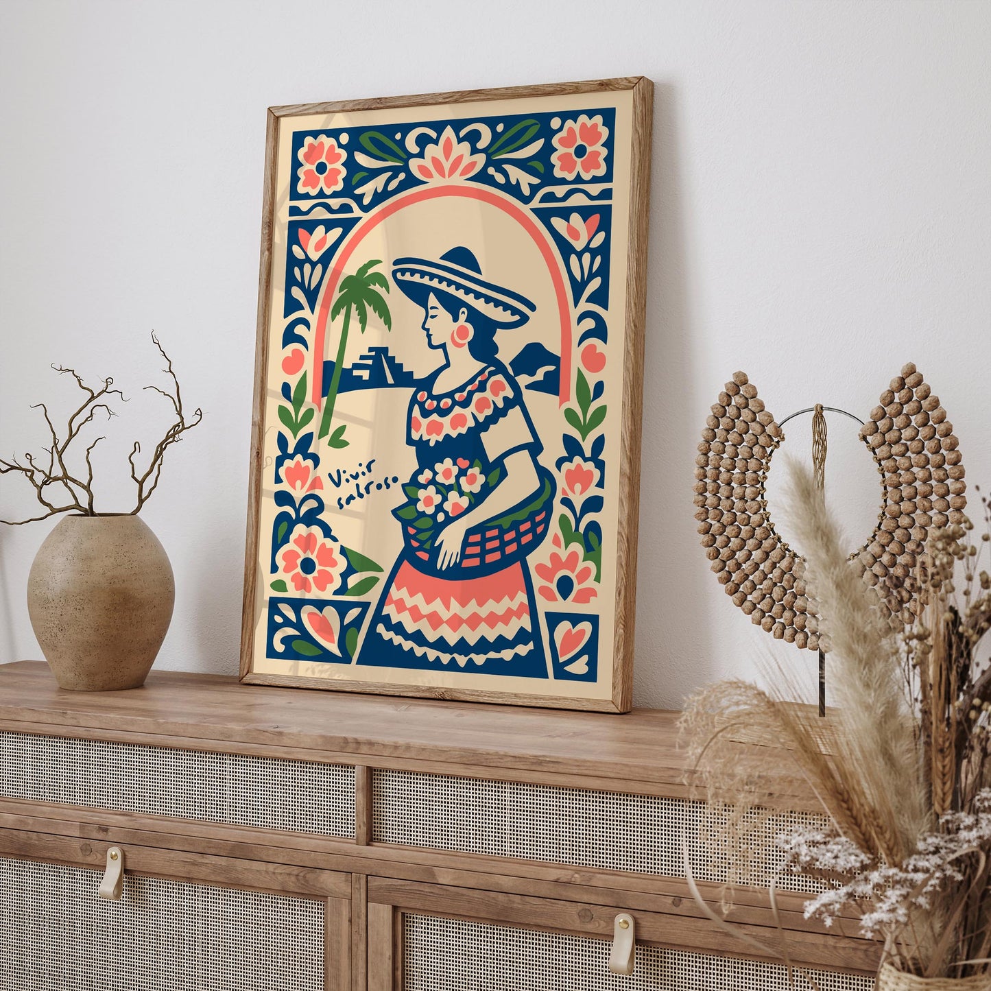 Vivir Sabroso Quote Poster – Mexican Quote Wall Art Print