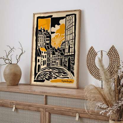 Copenhagen Scandinavian Cityscape Poster