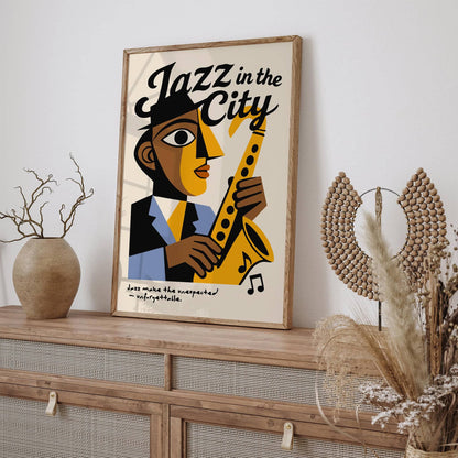 Jazz in the NYC City Music Poster