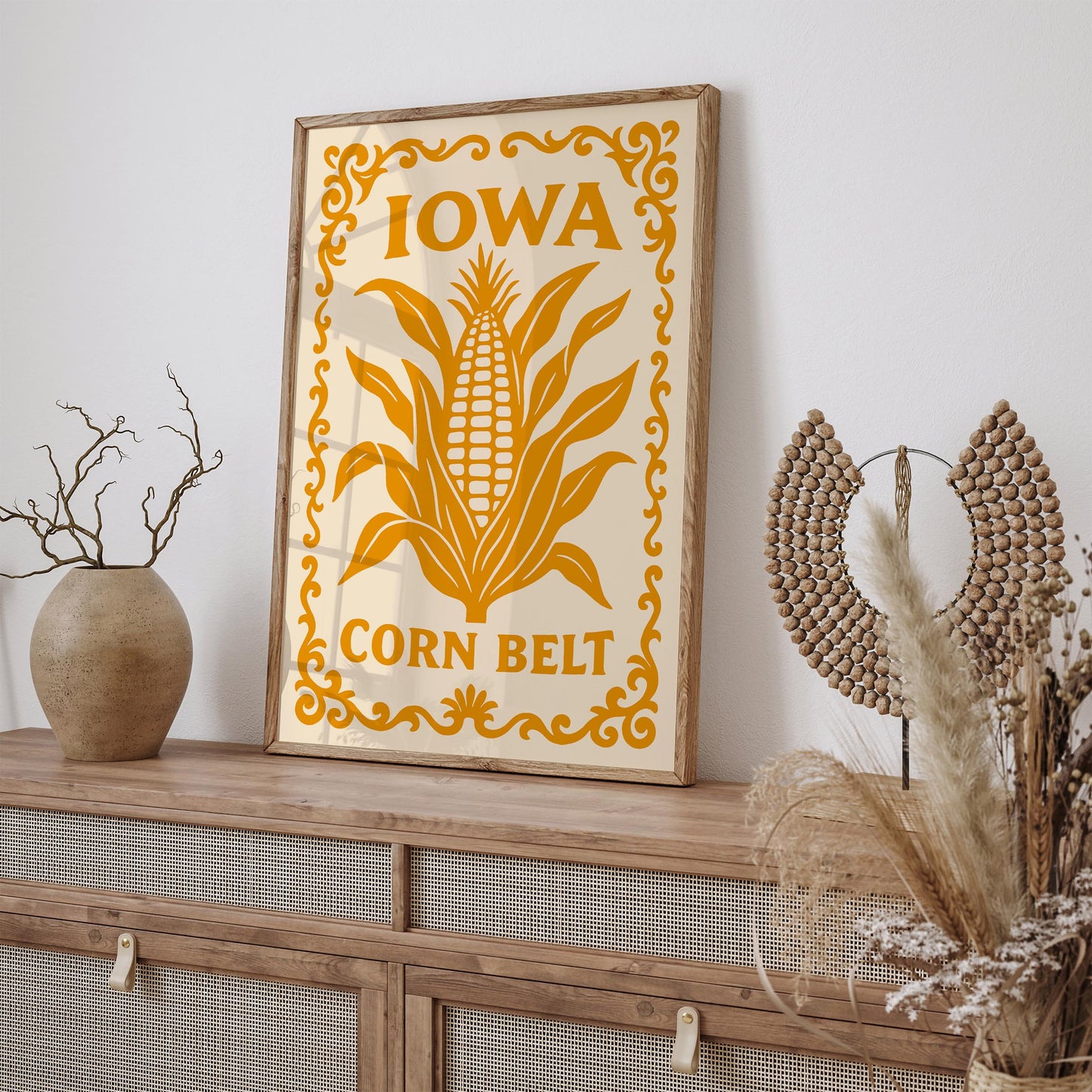 Iowa Corn Belt Yellow Poster