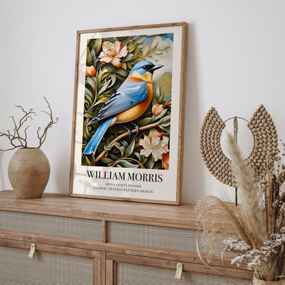 William Morris Garden Bird Poster: 18th Century Botanical Art