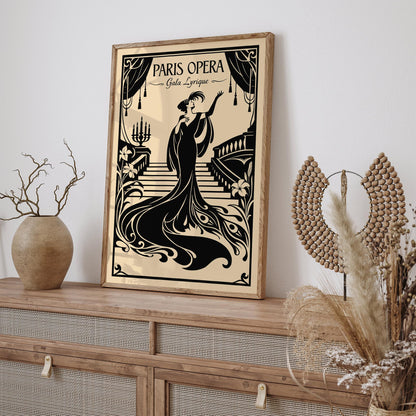 Paris Opera Gala Lyrique Vintage Music Poster