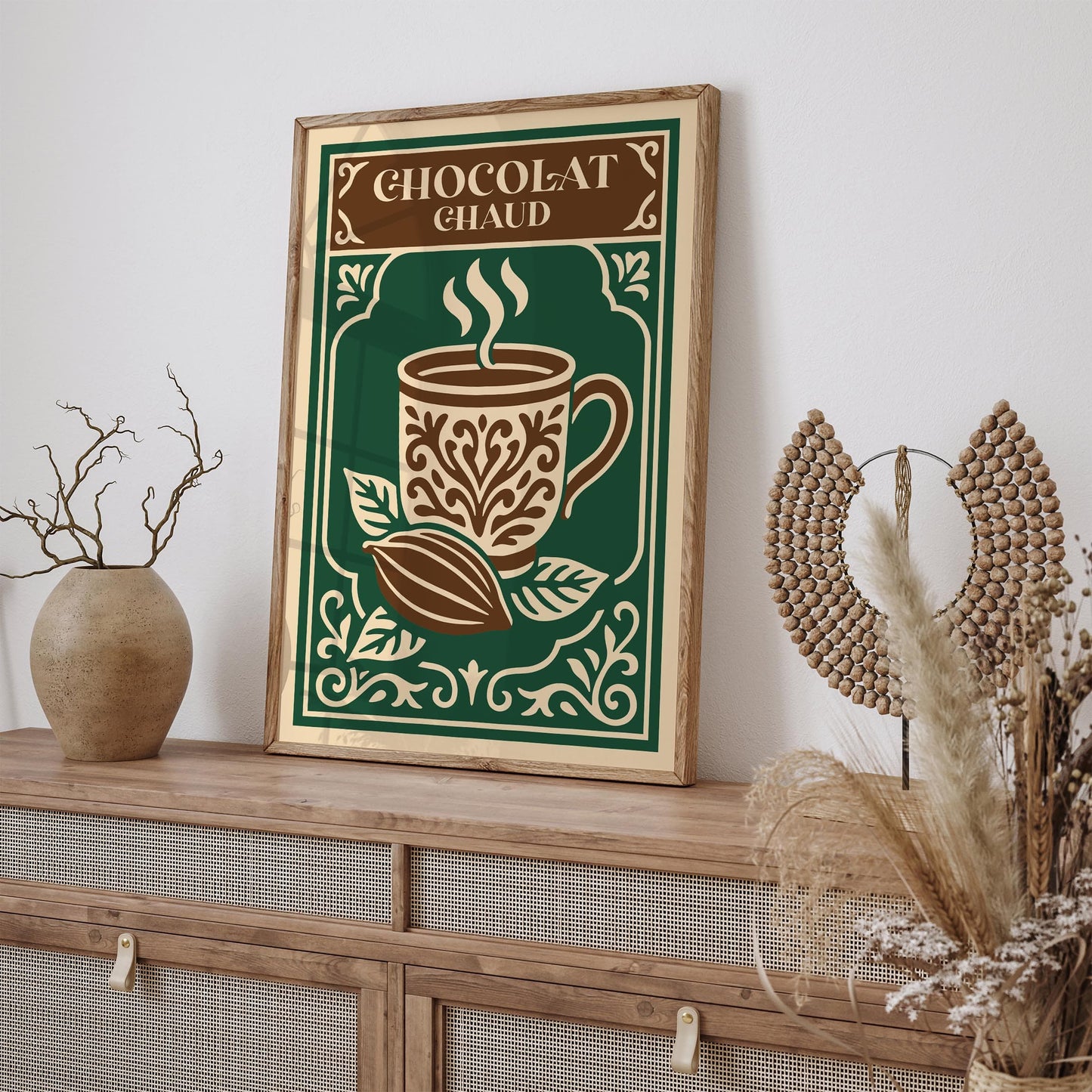 Rococo French Cafe Decor - Hot Chocolate Wall Art