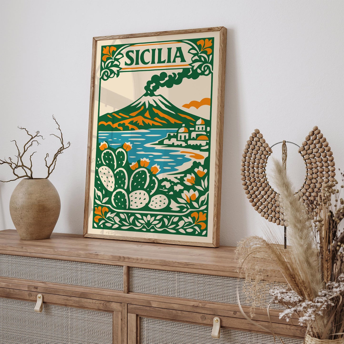 Sicilia Landscape Travel Wall Art Print 2026