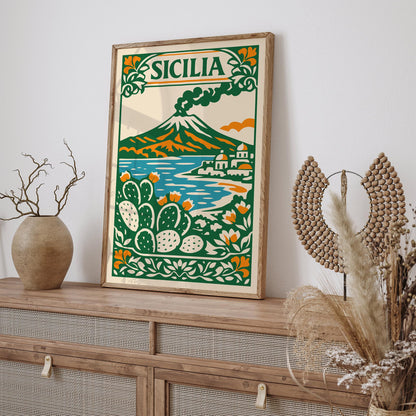 Sicilia Landscape Travel Wall Art Print 2026