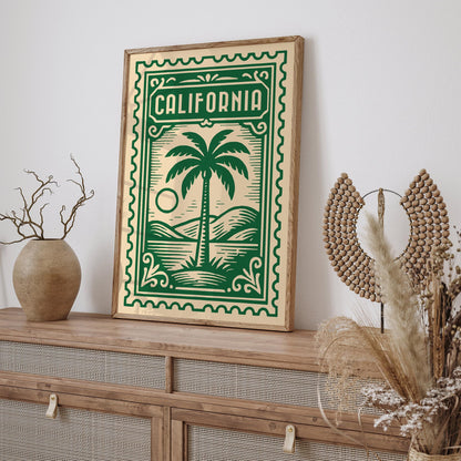 California Green Travel Poster