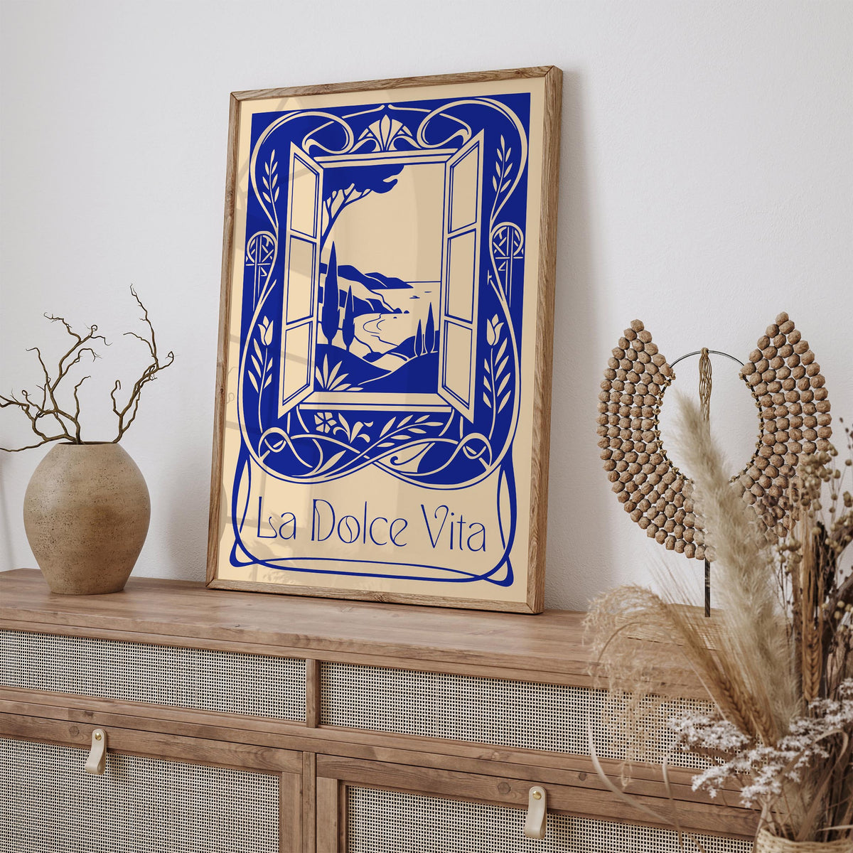 Blue La Dolce Vita Poster