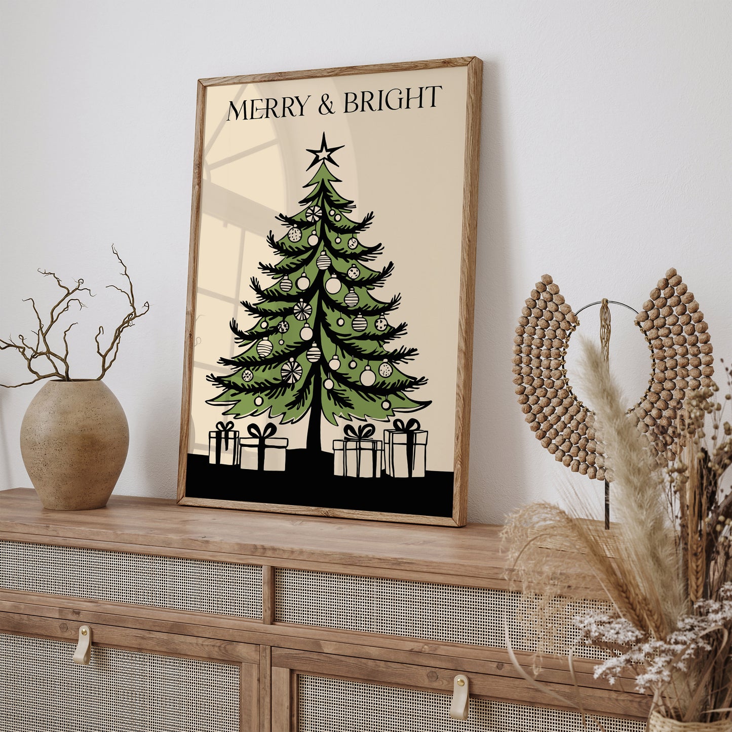 Minimalist Christas Tree Art Print 2024