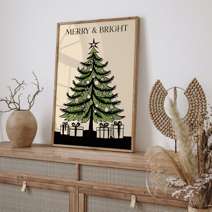 Minimalist Christas Tree Art Print 2024