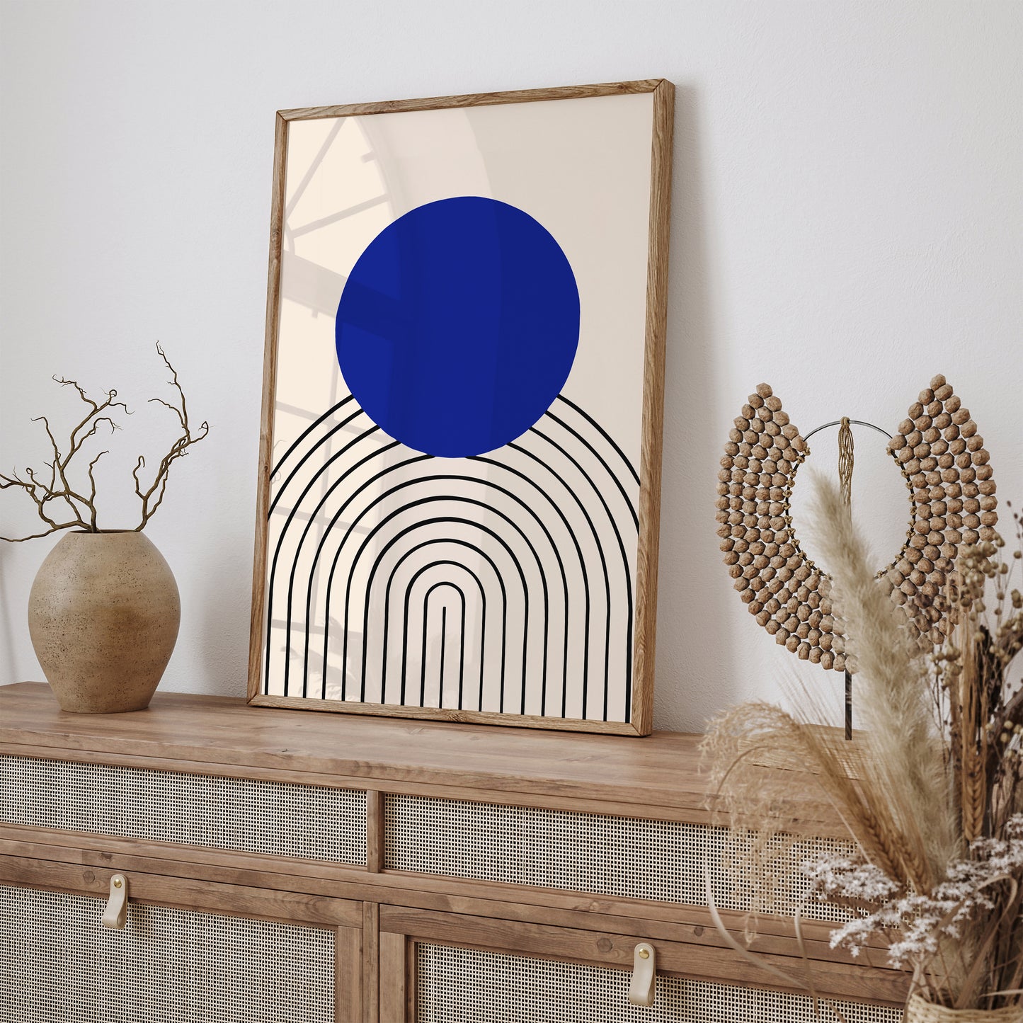 Blue Sun Modern Art Print 2025