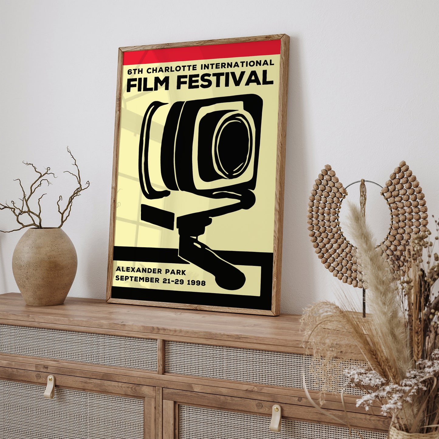 1998 Charlotte Film Festival Retro Poster