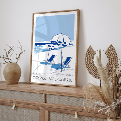 Costa Azzurra Travel Poster