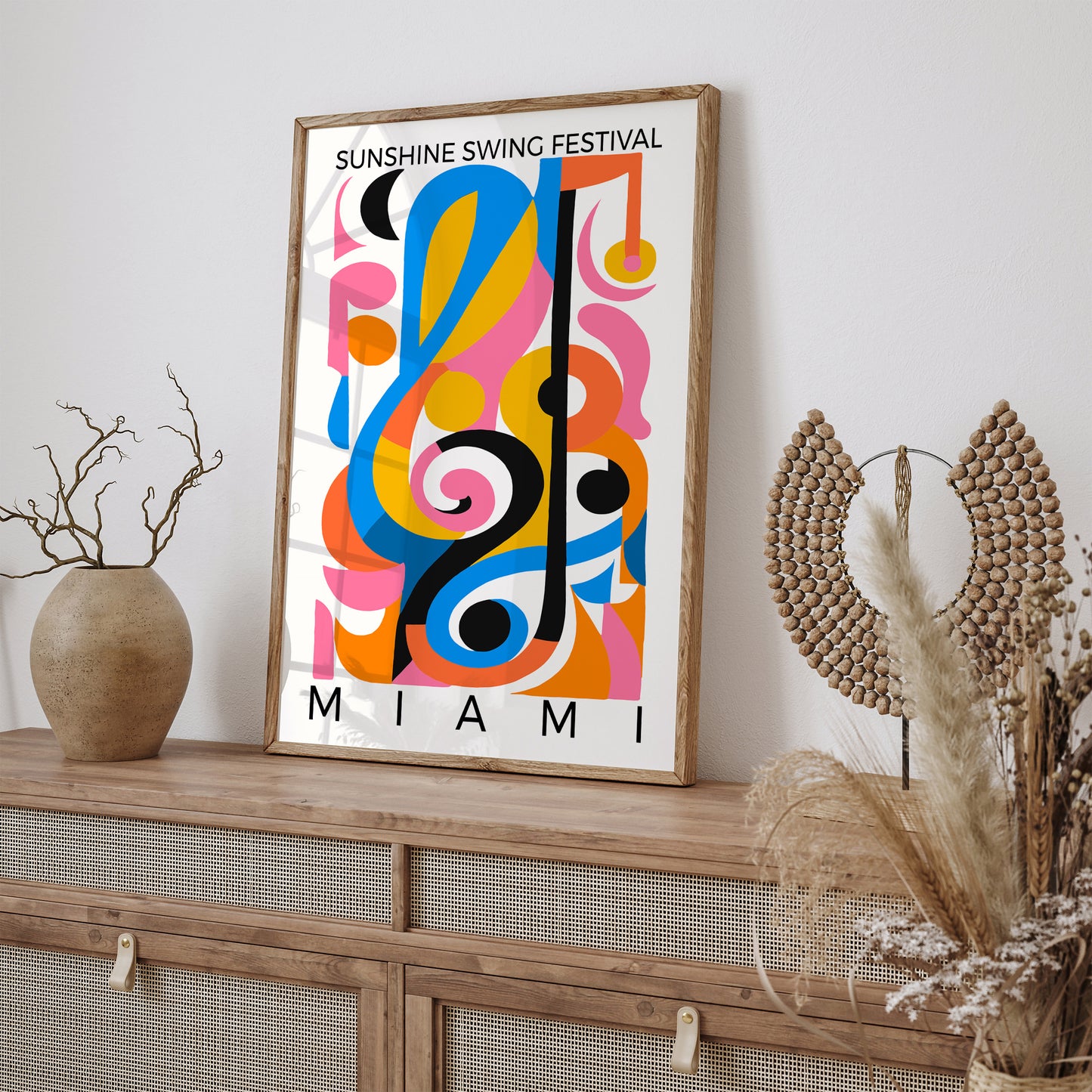 Miami Mid Century Modern Music Art Print