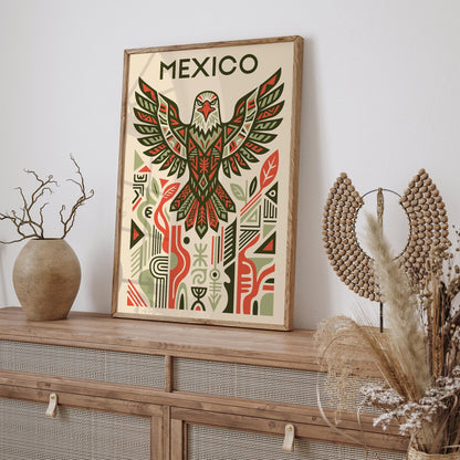 Mexico Eagle Art Poster