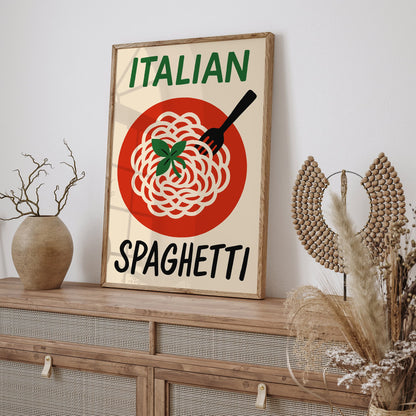 Italian Spaghetti Food Poster