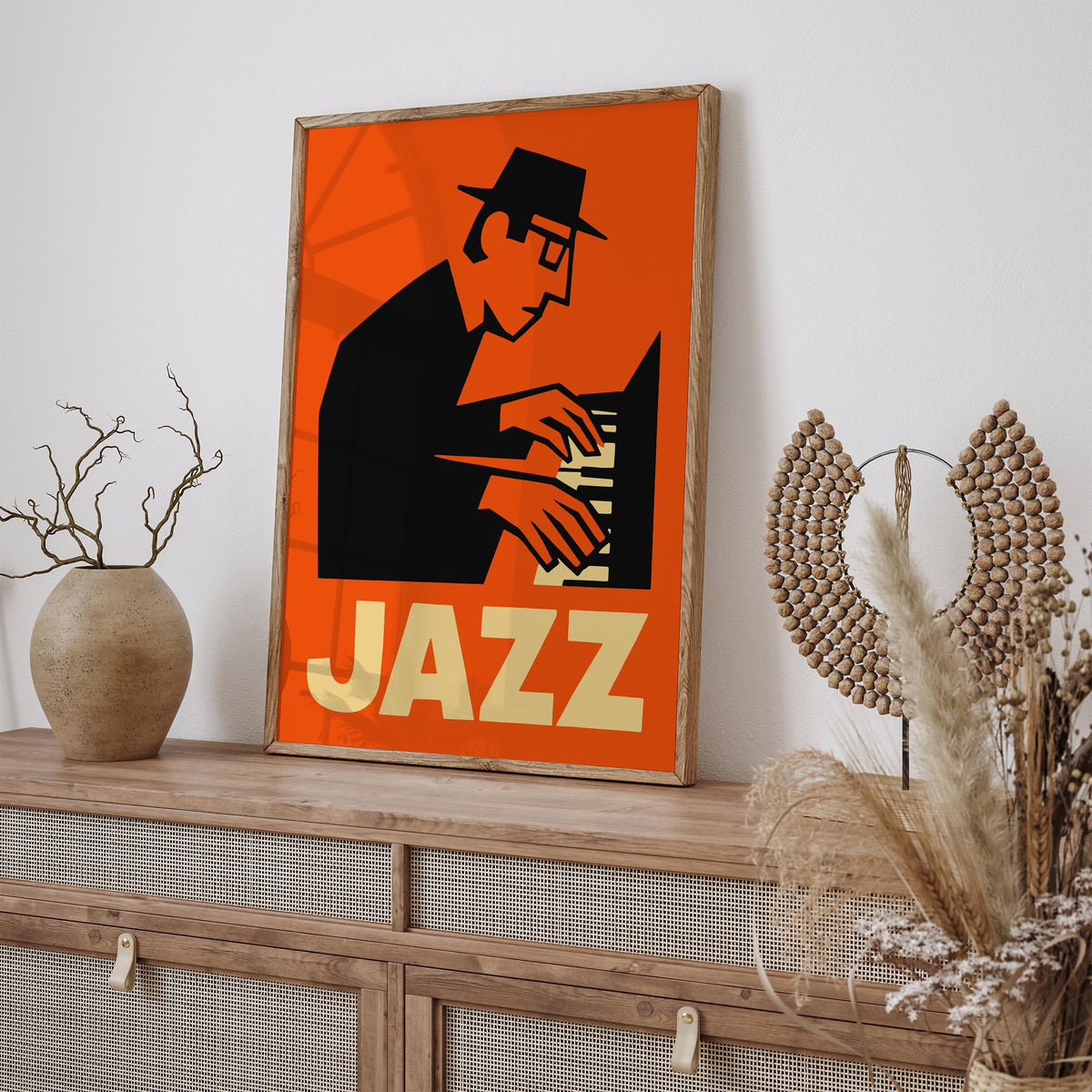 Retro Jazz Music Art Poster