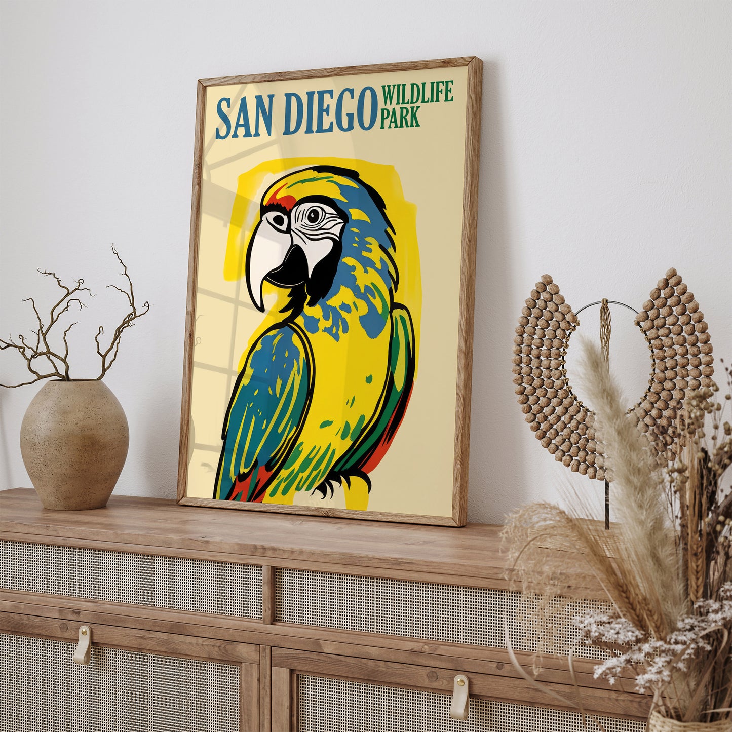 San Diego Wildlife Park Parrot Poster