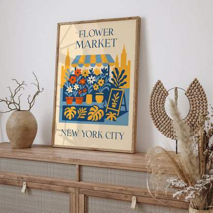 Flower Market New York City Poster