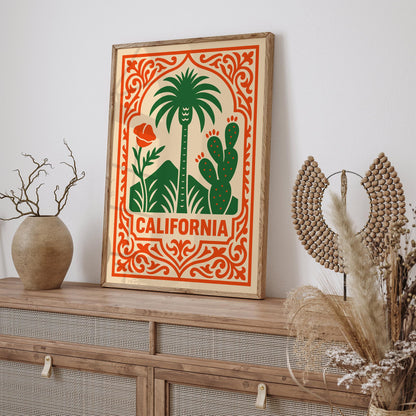 California Vintage Travel Poster