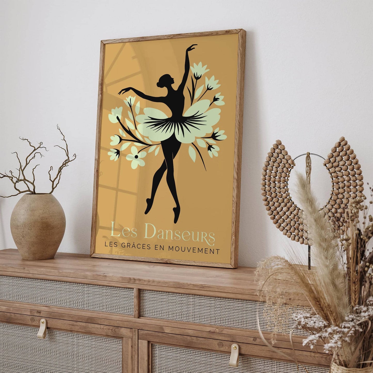 Mustard Yellow & Lime Cream Ballet Poster