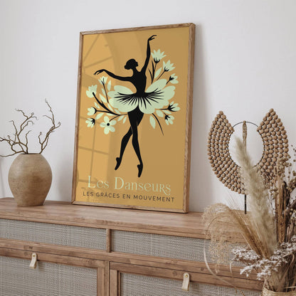 Mustard Yellow & Lime Cream Ballet Poster