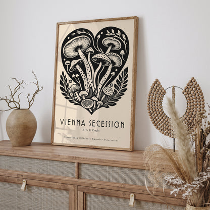 Vienna Secession Mushrooms Art Print