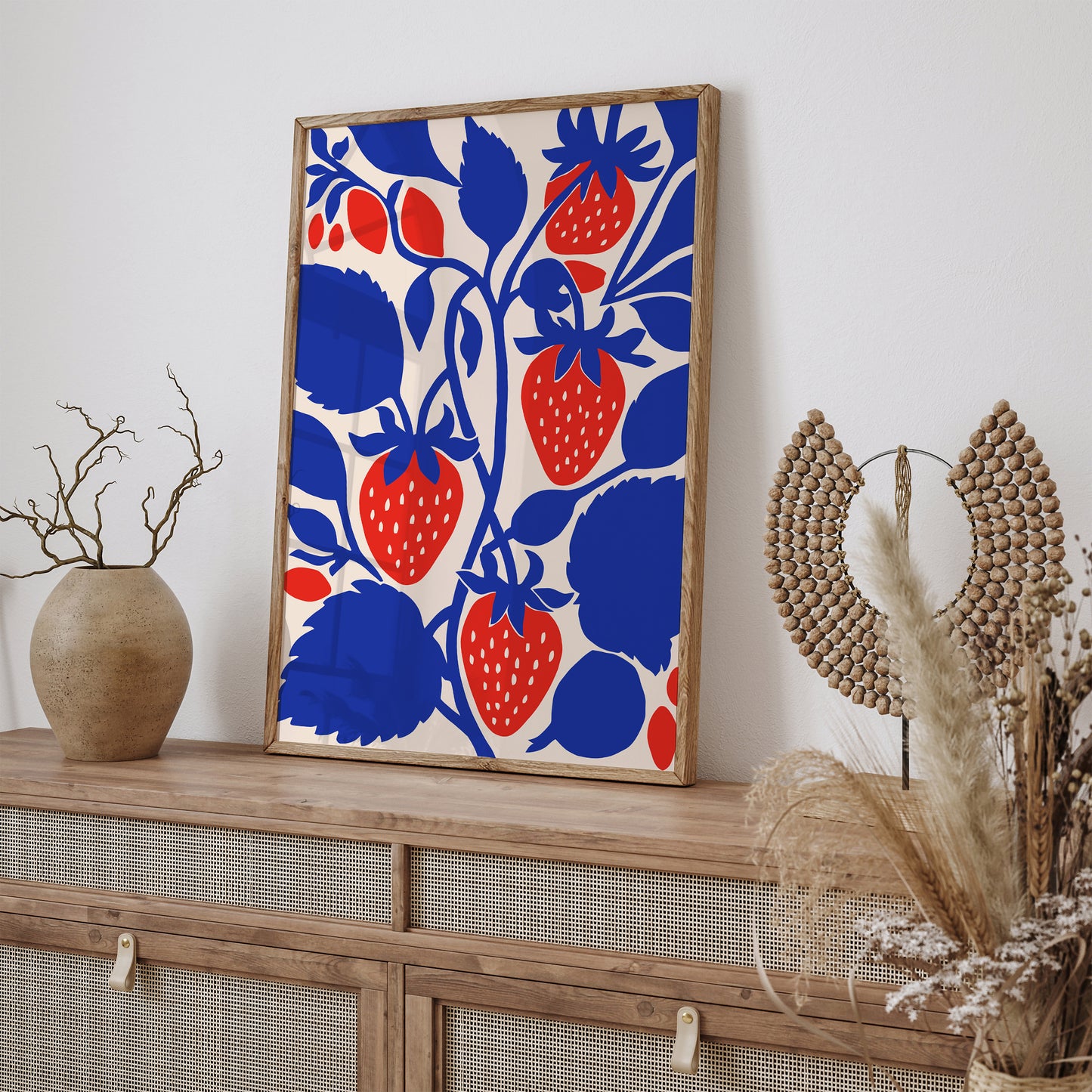 Blue Strawberry Wall Art