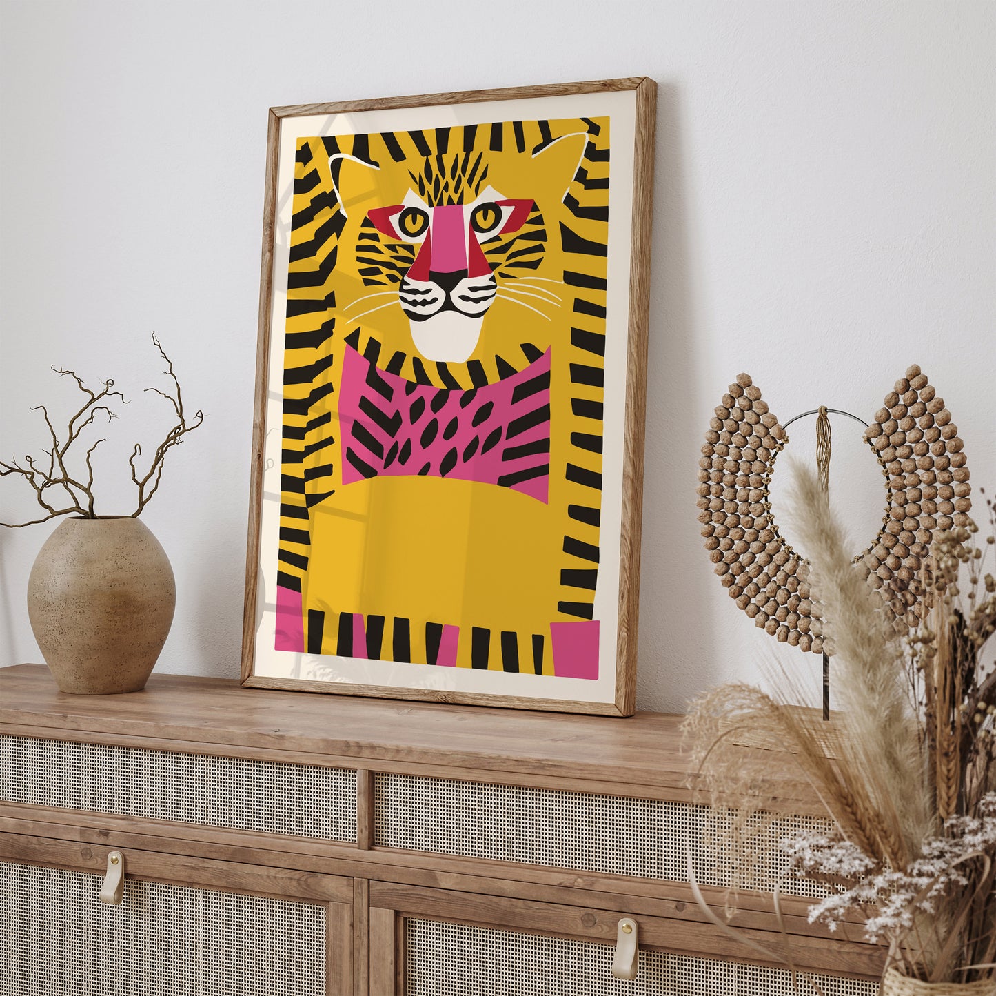 Cute Jungle Cat Paper Cutouts Poster