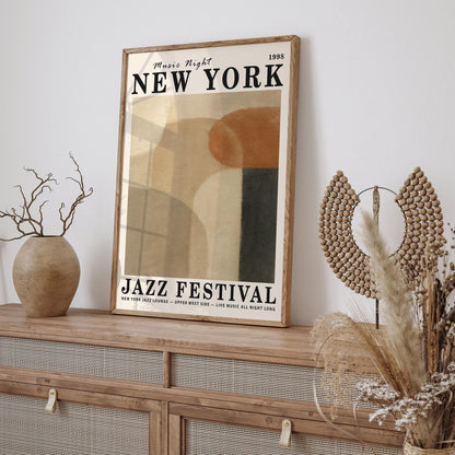 NYC Jazz Festival Abstract Music Poster