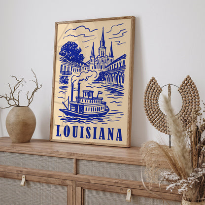 Louisiana Travel Poster