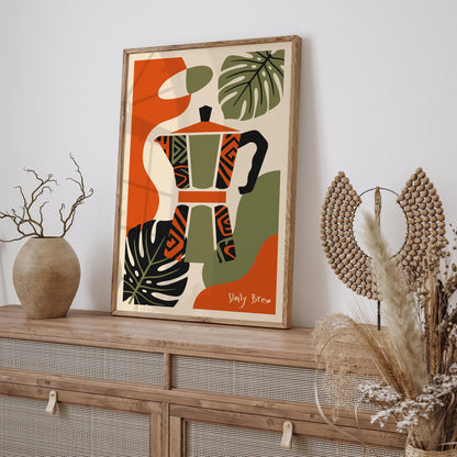Daily Brew Coffee Spirit Art Poster