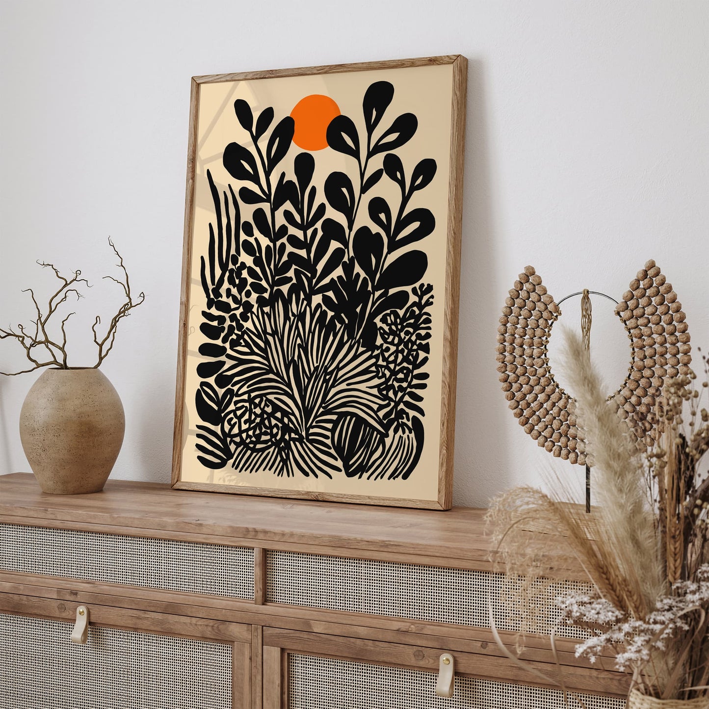 Black Botanical Wall Art Print 2025