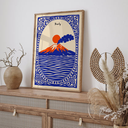 Mount Etna Sicily Poster